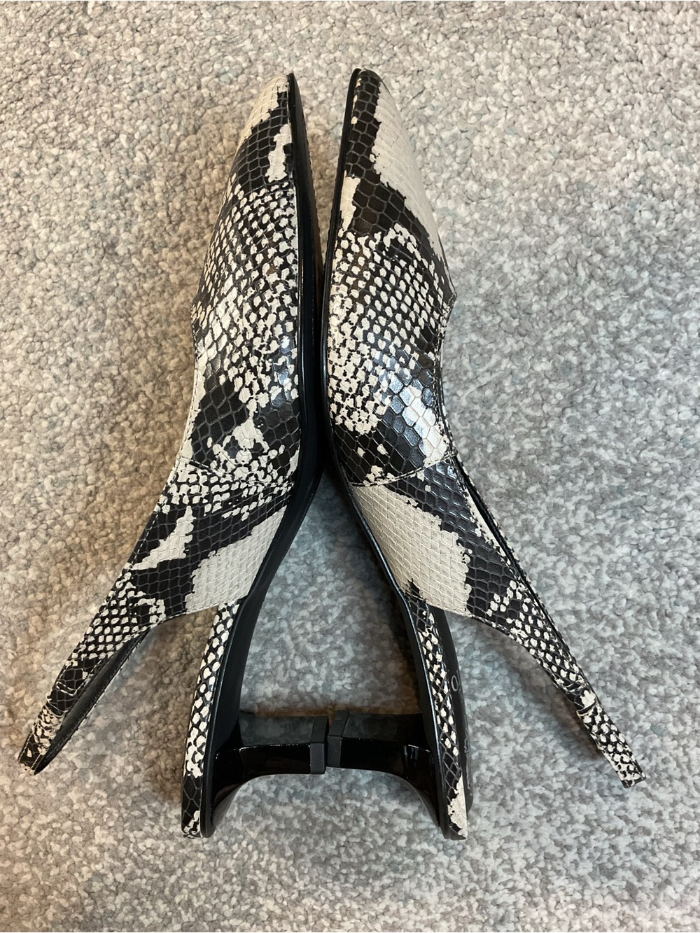 Vince Camuto Pilar Snakeskin Slingback Kitten Heel Pumps - Size 8M (NIB) - Picture 8 of 14